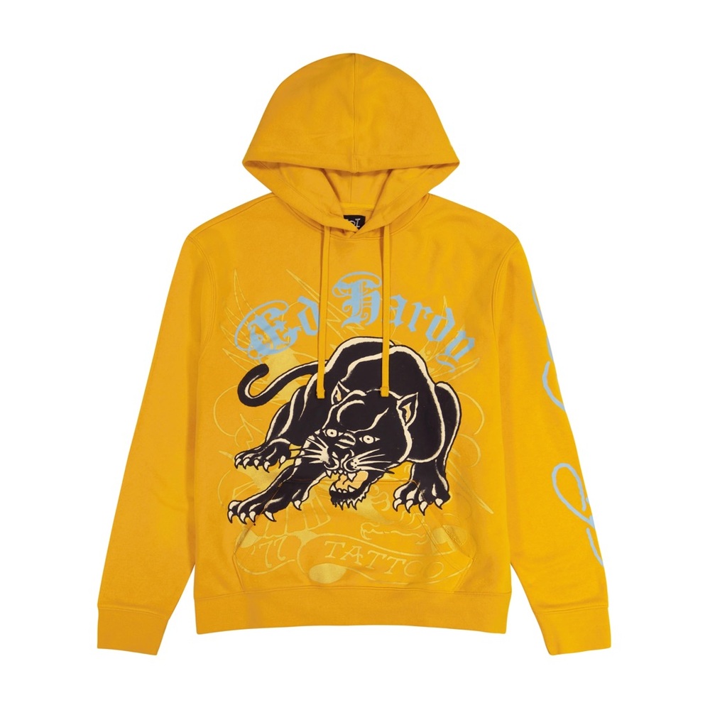 Mens ED HARDY CROUCHING PANTHER HOODIE